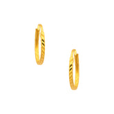 22k Yellow Gold Hoop Earrings with gold weight of 1.59g